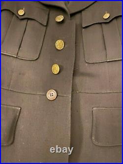 WW2, U. S. Army Air Officer's Dress Jacket, Cap, Patches, Crests, Captain, Med