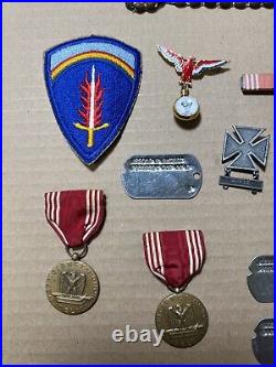 WW2 U. S. Army Euro Africa Command Grouping Named to Jerald M Matthis withRing