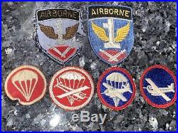 WW2 Us Army Airborne Paratrooper Patch Grouping Lot