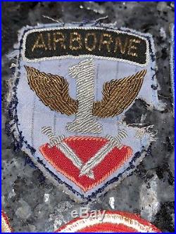 WW2 Us Army Airborne Paratrooper Patch Grouping Lot