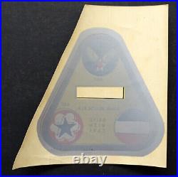 WW2 Vintage AAF ASF AGF Windshield Decal MIAMI BEACH TRAINING CENTER Florida