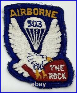 WW2 WWII US Army 503 Airborne Infantry The Rock Original