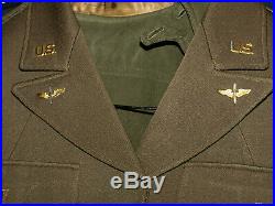 WW2 WWII US Army Air Force Officers Dress Jacket Coat USSAF Blouse Shirt Patches
