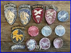 WW2 WWII US Army Airborne patch lot (washed and glow)