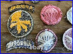 WW2 WWII US Army Airborne patch lot (washed and glow)