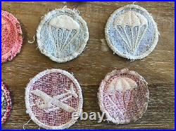 WW2 WWII US Army Airborne patch lot (washed and glow)