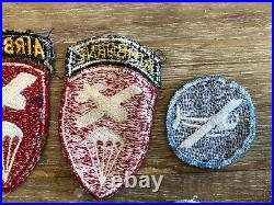 WW2 WWII US Army Airborne patch lot (washed and glow)