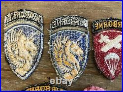 WW2 WWII US Army Airborne patch lot (washed and glow)