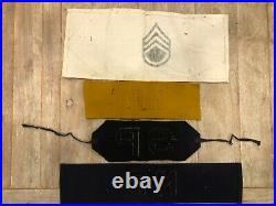 WW2 WWII US Army & Navy Brassards