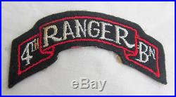 WW2 original US army 4th Rangers shoulder title patch