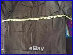 WWII 15th US Army Air Corp Air Force Wool Military Ike Jacket 38L withPatches