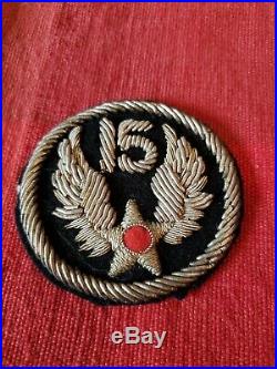 WWII 15th US Army Air Corps Bullion Patch