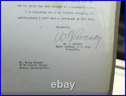 WWII Autographed Letter & Patch US Army 91st Division General William Livesay