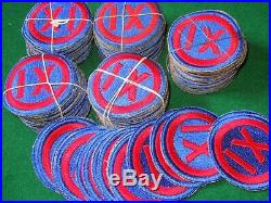 WWII Cut Edge Huge Lot of 116 IX Corps US Army Patches SSI Color