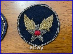 WWII Era Army Air Forces Bullion Patches Lot Different Variations Lot of 4 #1