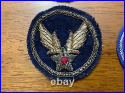 WWII Era Army Air Forces Bullion Patches Lot Different Variations Lot of 4 #1