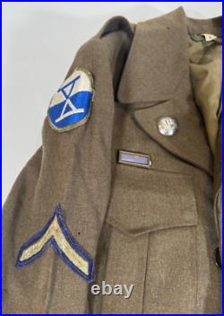 WWII Ike Jacket US 8th Army 10th Corps Engineers Patch Size 34R