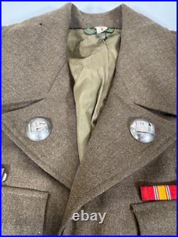 WWII Ike Jacket US 8th Army 10th Corps Engineers Patch Size 34R