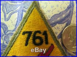 WWII/KW US Army 761st Tank Battalion Hand Made (Afro American Unit) Patch