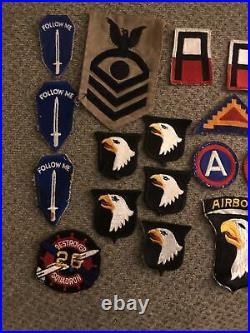 WWII Korea Vietnam US Army AIRBORNE USAAF Patch Lot Cut Edge Division Squadron