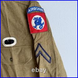 WWII Korean War US Army Shirt Patched 508th RCT Airborne Named