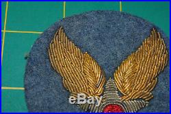 WWII ORIGINAL US Army Airforce USAAF Theater Made Bullion Patch Officer 12-058