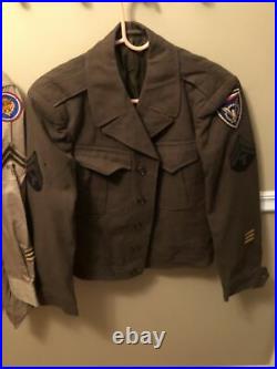 WWII RARE THEATER PATCH IKE JACKET EUROPEAN THEATER OPERATIONS LOT US ARMY 106th