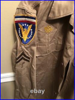 WWII RARE THEATER PATCH IKE JACKET EUROPEAN THEATER OPERATIONS LOT US ARMY 106th