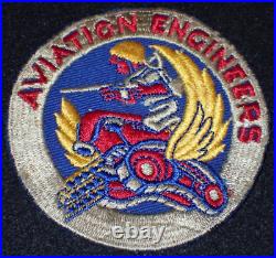 WWII USAAF Army Air Force'Aviation Engineers' Pocket Patch 3 5/8 Gauze Back