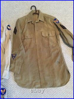 WWII USAAF US Army Air Force UNIFORM SHIRT Patches COMMUNICATIONS SPECIALIST lot