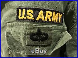 WWII US 5th Army Fatigue Uniform Paratrooper Airborne Shirt WithPatches
