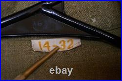 WWII US AAF T/4 OD Field'Gas Flap' Shirt 3rd & 7th Army SSI Patched 14 x 32 Sz