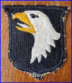 WWII US ARMY 101ST AIRBORNE SCREAMING EAGLE PATCH Early White tongue