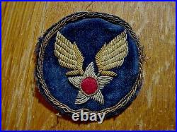WWII US ARMY AIR CORPS CBI Theatre Made BULLION PATCH NO GLOW #1