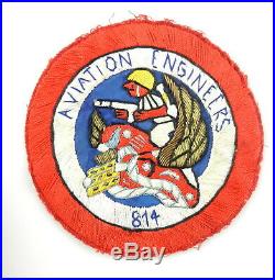 WWII US ARMY AIR FORCES 814 AVIATION ENGINEERS Patch MILITARY T70a8
