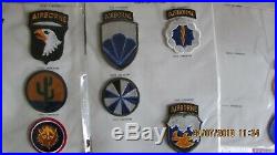 WWII US ARMY D-DAY military insignia patches in binder