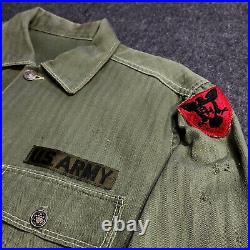 WWII US ARMY Herringbone Twill Utility Field Jacket 86th Combat Division Patch