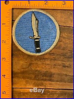 WWII US ARMY KISKA TASK FORCE General Coulette Knife PATCH