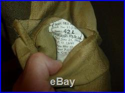 WWII US ARMY Wool Field Jacket 42L Pants Sergeant Uniform Patch 1944 38x33