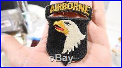 WWII US Army 101st Airborne Patch with Attached Tab
