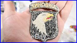 WWII US Army 101st Airborne Patch with Attached Tab