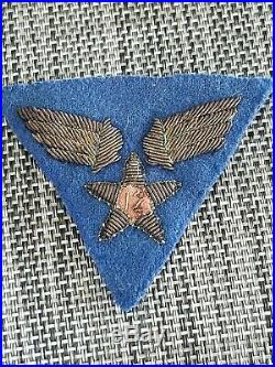 WWII US Army 12th AAC Air Crew Bullion Theater Made Wool Patch