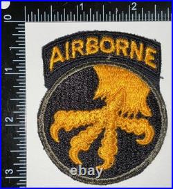 WWII US Army 17th Airborne Division Attached Tab Reversed Talon Black Base Patch