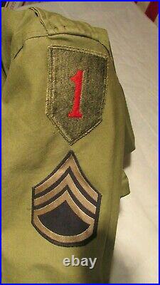 WWII US Army 1st Infantry Division M1943 Uniform Jacket Tank Destroyer Patch ID
