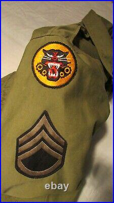 WWII US Army 1st Infantry Division M1943 Uniform Jacket Tank Destroyer Patch ID