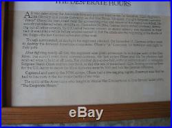 WWII US Army 28th Infantry Division Desperate Hours Framed Picture Poster