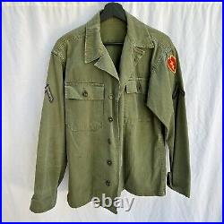 WWII US Army 3rd Pattern HBT Jacket Korean War 25th Inf Div Patched