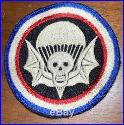 WWII US Army 502nd Parachute Infantry Regiment Patch PIR Airborne Skull WW2