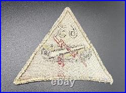 WWII US Army 63RD Armored DIVISION Tank Battalion Cut Edge Patch WOVEN BACK