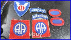 WWII US Army 82nd Airborne Division Patch Lot Paratrooper